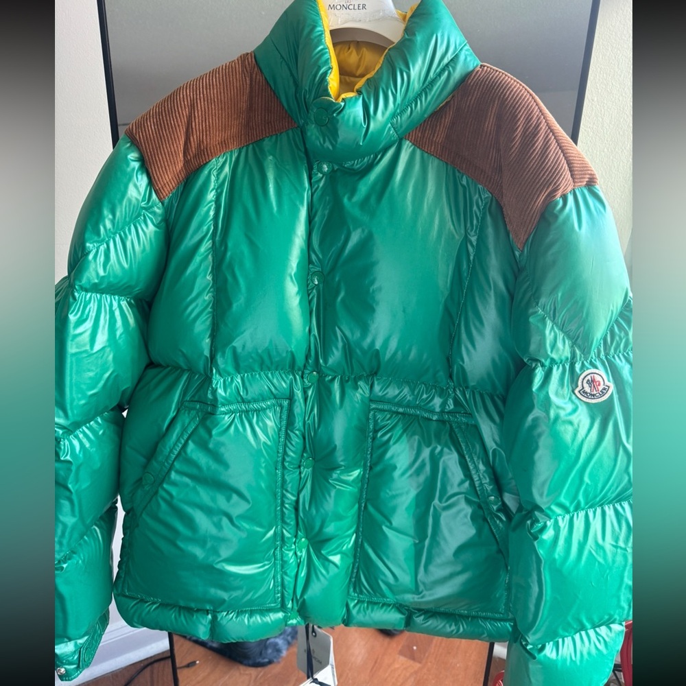 Brand new moncler size 6 green, brown & yellow